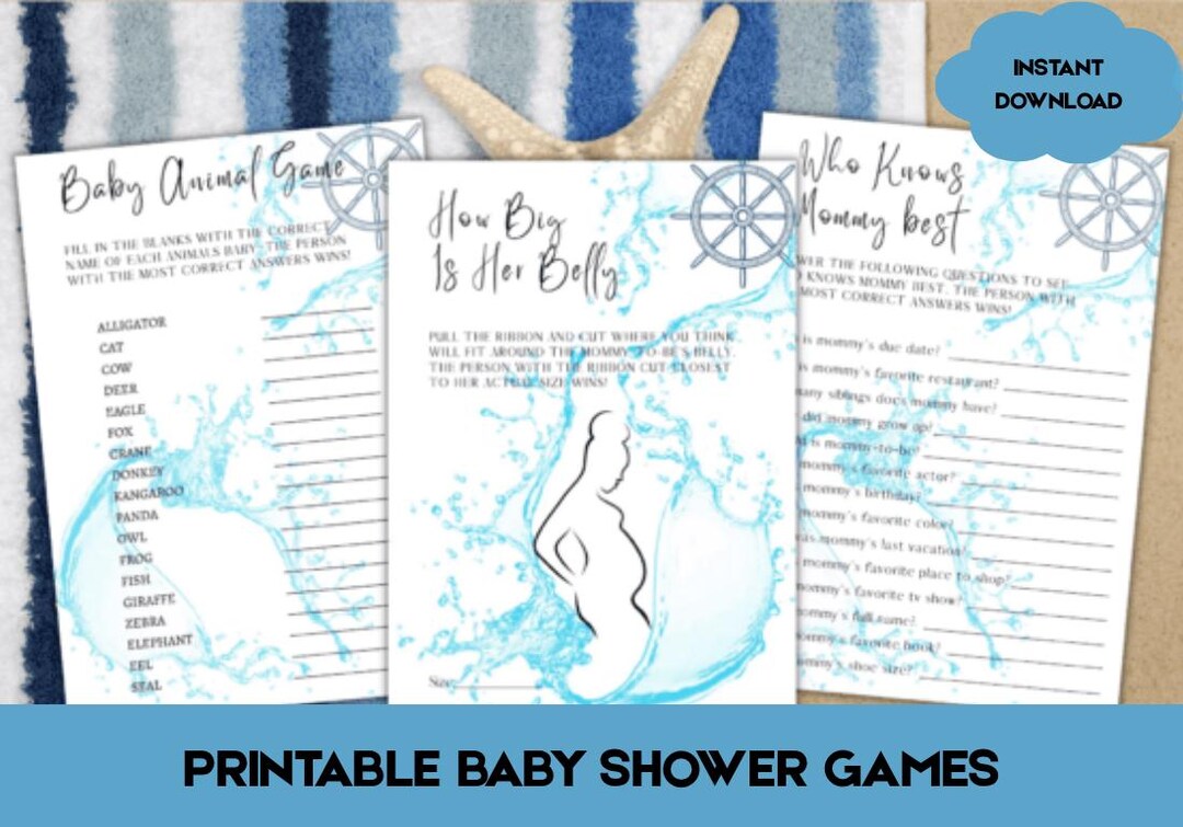 Printable Baby Shower Games: Fun Activities (digital Download) - Etsy UK