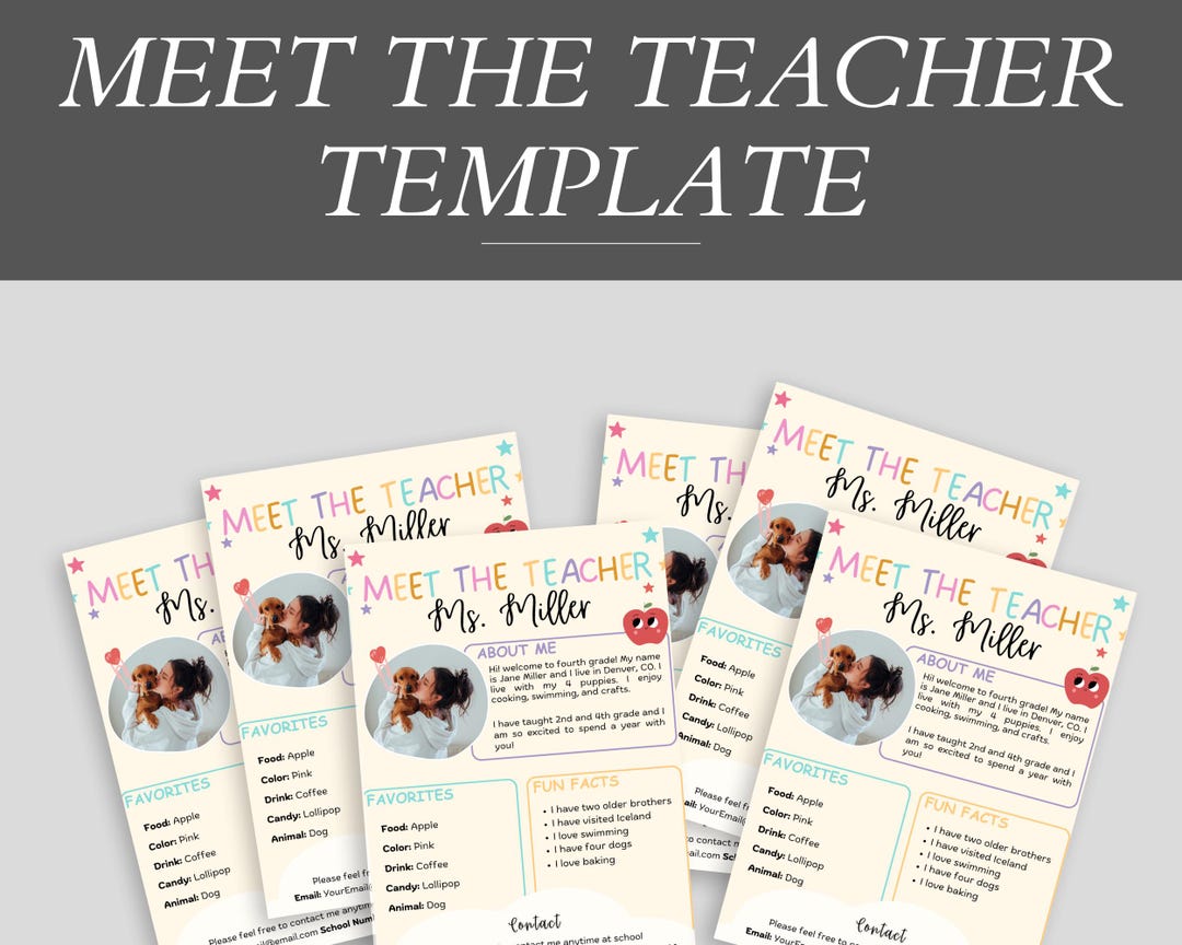 Meet the Teacher Template: Editable Classroom Newsletter (canva, PDF ...