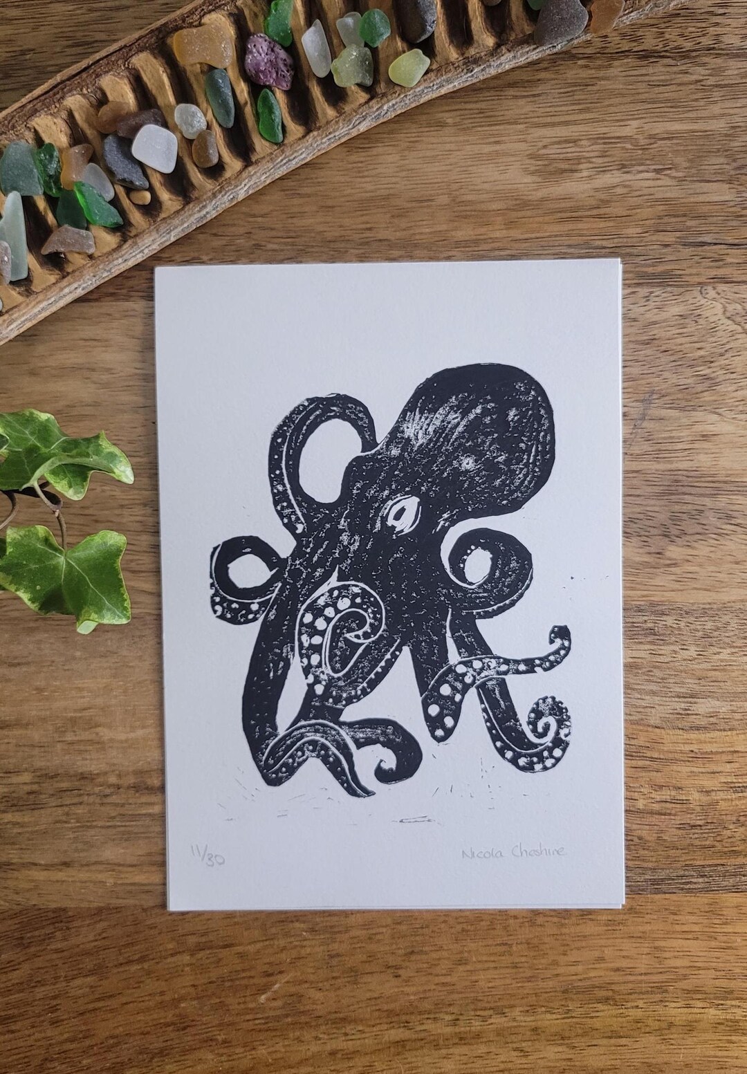 Octopus Linocut Print Handmade Limited Edition Black Etsy octopus-linocut-print-handmade-limited-edition-black-etsy