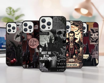 Gothic Dracula Vampire Phone Case, Horror Inspired Cover