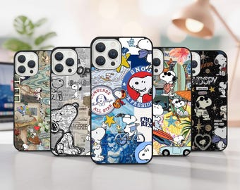 Op Snoopy geïnspireerd telefoonhoesje, beschermende bumpercover
