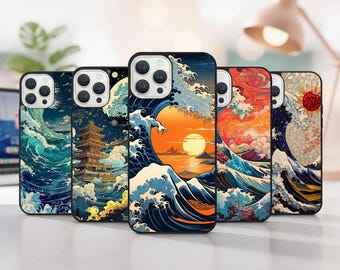 Japanische Wellenkunst Handyhülle, Hokusai inspirierte Hülle