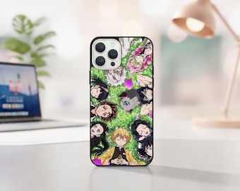 Housse de téléphone inspirée de Demon Slayer pour iPhone 17 Pro, 16, 15, 14, 13, 12, Samsung S23, S24FE, S25