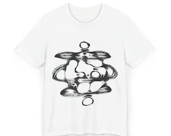 T-shirt unisexe en coton à imprimé graphique : t-shirt en jersey doux