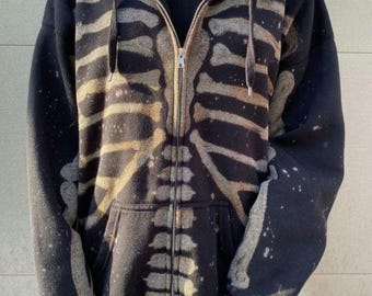 トップス cvtvlist usual zip hoodie bleached Chrome Hearts Off-White CVTVLIST Orange Tie-Dye Bleached Hoodie