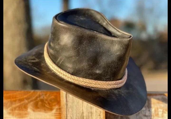 Chapeau Paille Petit Rond Bande noir avec motif R (x12) - Grossiste