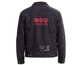 BTS 2026 World Tour Jacket | ARIRANG KPOP Merch | Personalized Embroidered Denim