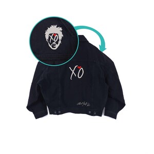 The Weeknd 2026 World Tour Inspired Jacket Merch Embroidered Denim Minimal Fan Art
