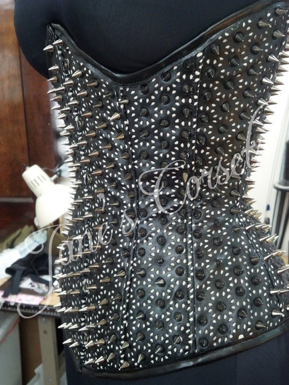 Spiked Vegan Leather Corset -  Canada