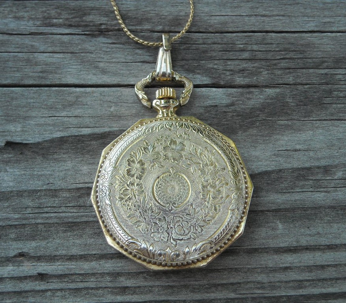 Vintage Bradley Pocket Watch Necklace Etsy