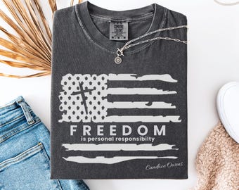 Candace Owens Freedom Is Responsibility Tshirt – Political Activist Tee