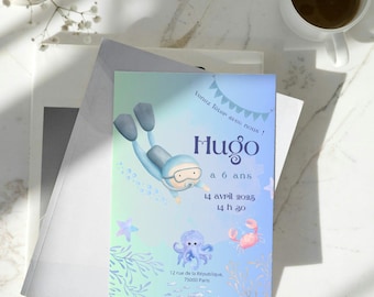 Printable Digital Birthday Invitation | Personalized Invitation Card | Instant Download