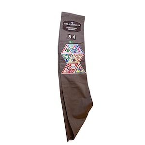 Vintage Girl Scout Brownie Sash Panel Northwest Georgia Troop 84 w/Patches 90s image 1