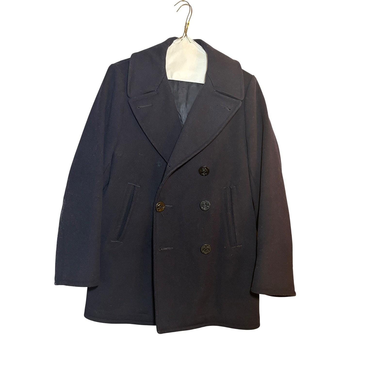Us Navy Wool 1960s Peacoat - Etsy