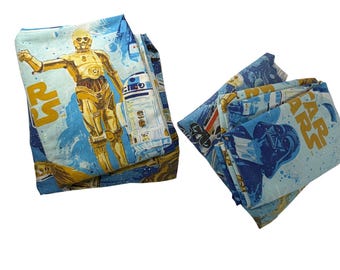 1970s 80s Star Wars Bibb Twin & Flat Sheets Lot 4 Darth Vader C3PO READ