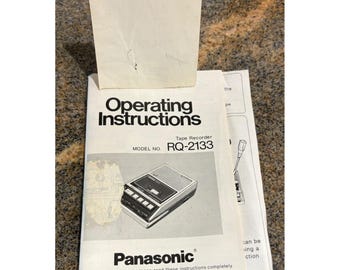 MANUAL ONLY Panasonic RQ-2133 Tape Recorder Operating Instructions Manual Guide