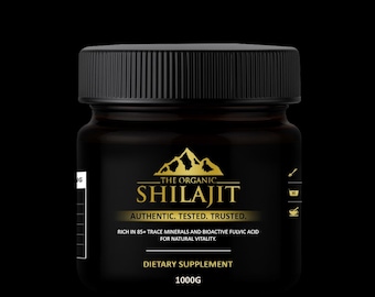 1kg Organic Shilajit Resin | 85+ Minerals  | 70+ Fulvic Acid | Gold Quality Himalayan Shilajit