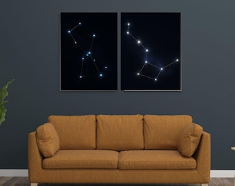Constellation Art Prints: Star Map Poster Set (Digital Download)