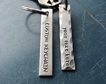 Custom text keychain, Father's Day, Graduation, Custom keychain, personalized gift, choose your own text, gift for him or her