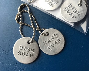 Hand Soap, Dish Soap tags, Lotion, labels for your soap, hang on soap dispenser