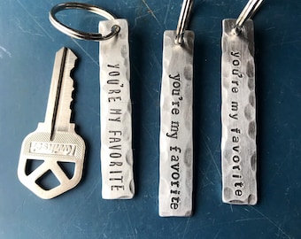 Custom keychain, You're My Favorite, Boyfriend, girlfriend, husband, favorite person, funny, gift for him or her