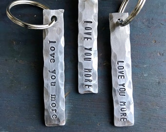 Love you More,  keychain, Valentine’s Day, romantic gift, wedding, engagement, for son, daughter, girlfriend, boyfriend