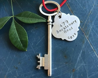 Personalized Closing Gift, Quick Turn-around, Client Gift, Realtor, New House Address Key, Home Sweet Home