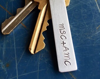 Couples Keychain, Valentine's Day Gift, Initials keychain, gift for him or her, wedding or engagement gift