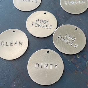 Laundry, Organization tags, labels for closet, towels, garage, kitchen, pantry, Sheets, clean, dirty, lights, darks