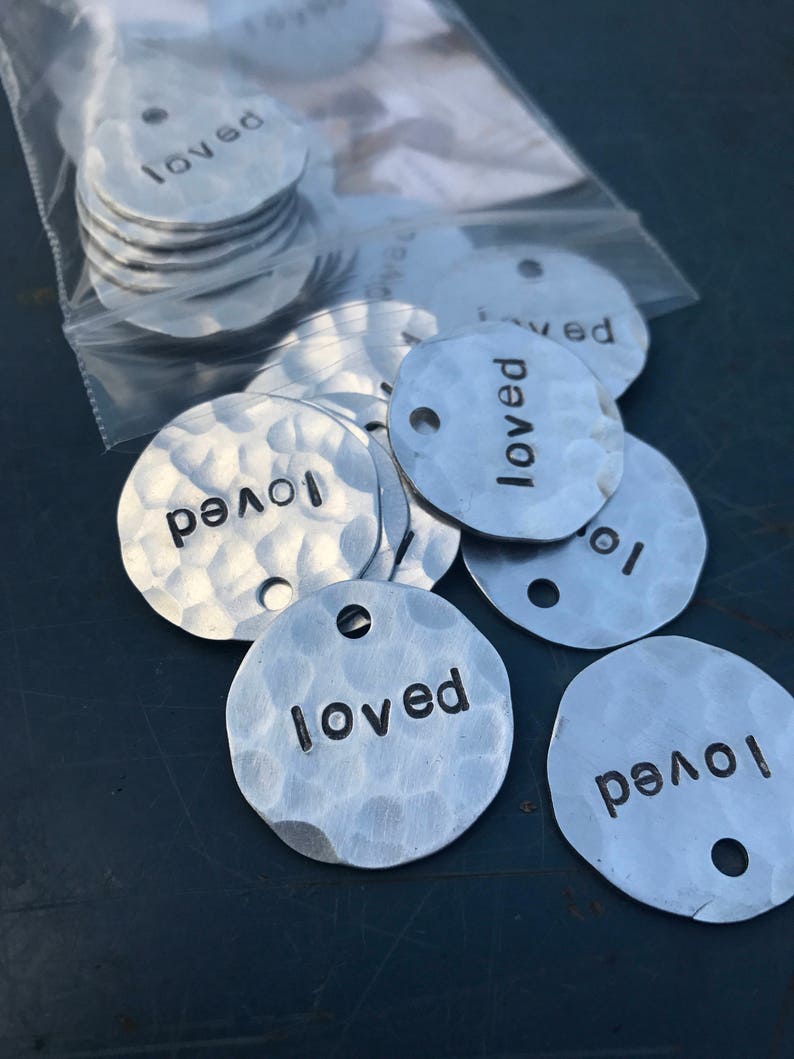 Name Tags Charms custom metal tag Bouquet charm favors Etsy