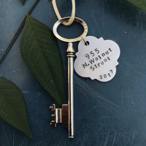 First Home, Housewarming, New Address, Skeleton Key , First home ornament, Personalized housewarming gift, new home ornament, wedding gift image 1