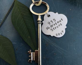 First Home, Housewarming, New Address,  Skeleton Key , First home ornament, Personalized housewarming gift,  new home ornament, wedding gift