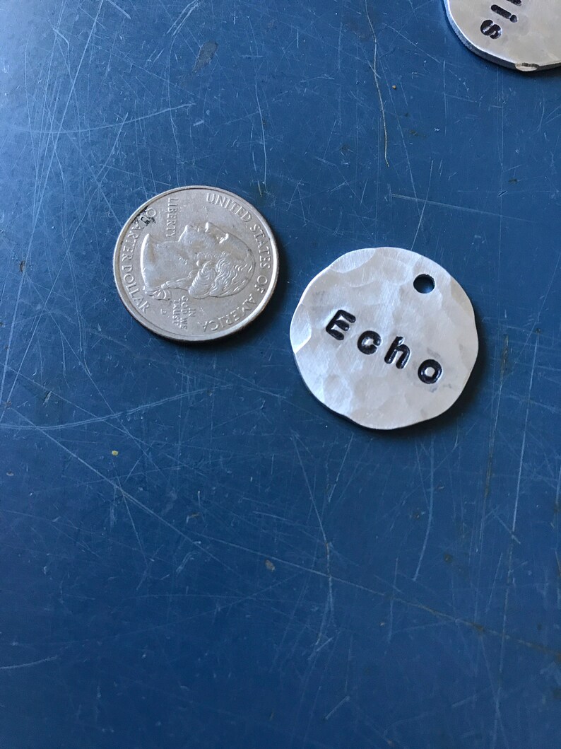 Name Tags Charms custom metal tag Bouquet charm favors Etsy