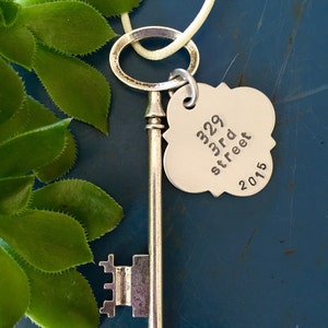 First Home, Housewarming, New Address, Skeleton Key , First home ornament, Personalized housewarming gift, new home ornament, wedding gift image 2