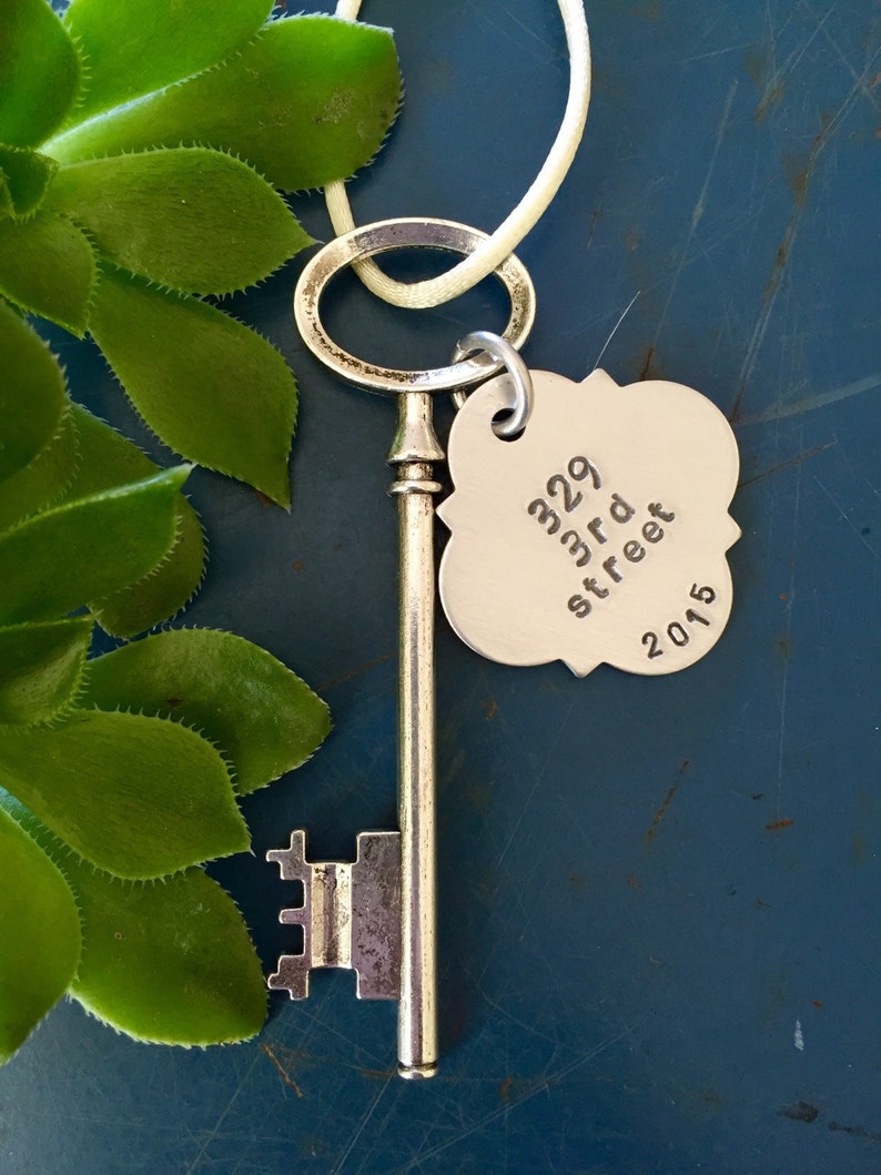 First Home, Housewarming, New Address, Skeleton Key , First home ornament, Personalized housewarming gift, new home ornament, wedding gift image 2