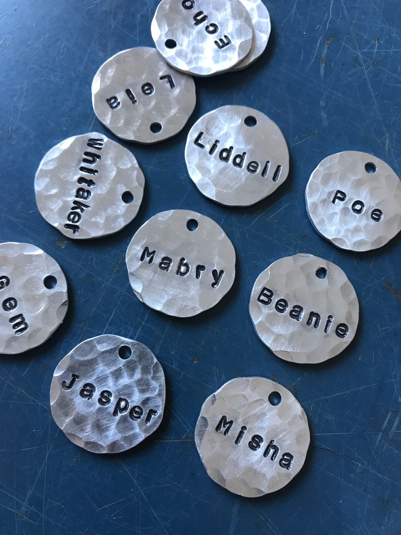 Name Tags Charms Custom Metal Tag Bouquet Charm Favors Etsy