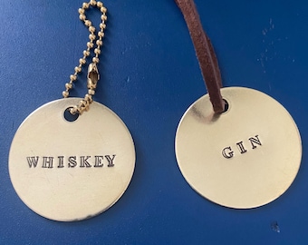 Liquor labels, decanter tags, Whiskey, scotch, run, vodka, bar tags, organize your bar, coffee bar, pantry, Father's Day Gift