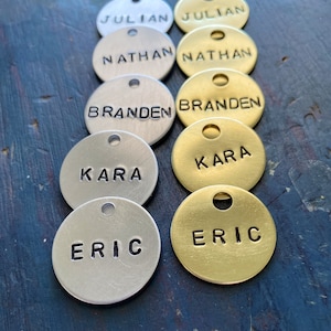 Bridle tag, Label your stuff,  harness tags for horse tack or pet supplies, your choice silver or brass