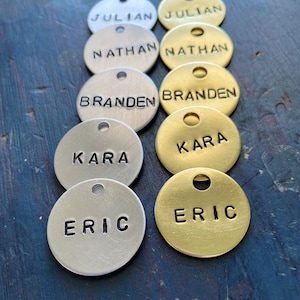 Label your stuff, bridle harness tags for horse tack or pet supplies, your choice silver or brass