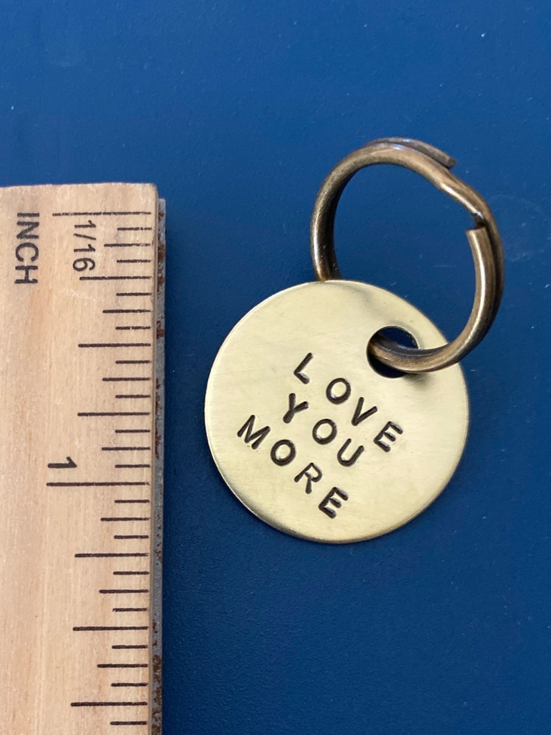 Love you more, keychain for husband, wife, girlfriend, boyfriend, daughter, son, Valentines Day image 3