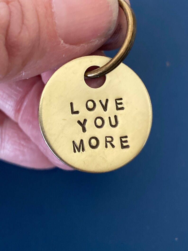 Love you more, keychain for husband, wife, girlfriend, boyfriend, daughter, son, Valentines Day image 4