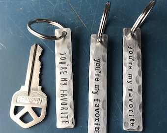 Valentine's Day gift, You're My Favorite, keychain, gift for him or her, husband, wife, girlfriend, boyfriend