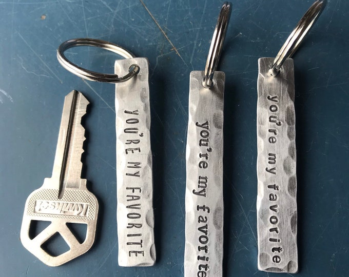Featured listing image: Valentine's Day gift, You're My Favorite, keychain, gift for him or her, husband, wife, girlfriend, boyfriend
