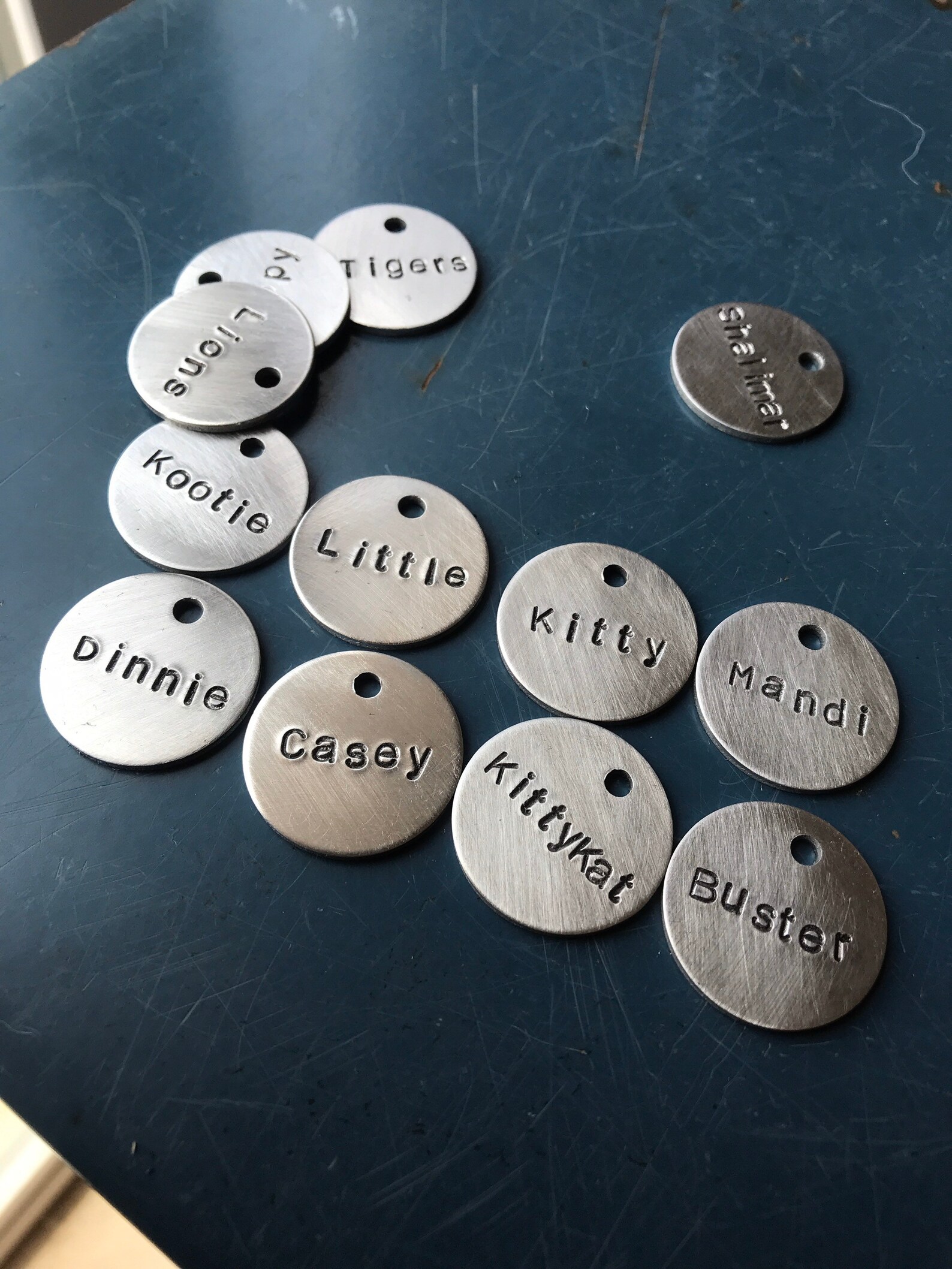 Metal Name Tag Name Charm Gift Tags Party Supplies Name Etsy