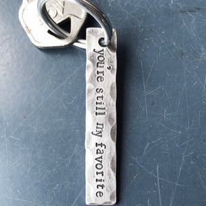 10 year anniversary gift, you're still my favorite, custom keychain, tin, aluminum, keychain, Valentine's Day gift for wife or husband