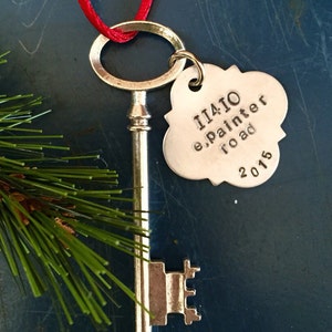 Our First Home ornament, Realtor, Client gift, holiday gift, new home, first home, key ornament image 2