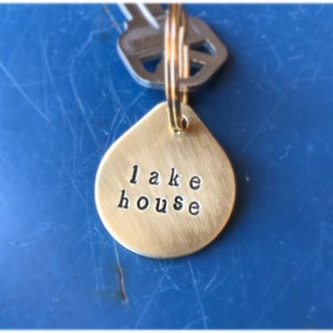 Custom key tag, Cabin, boat, garage, shed, extra key label, keychain