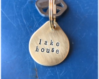 Custom key tag, Cabin, boat, garage, shed, extra key label, keychain