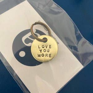 Love you more, keychain for husband, wife, girlfriend, boyfriend, daughter, son, Valentines Day image 2