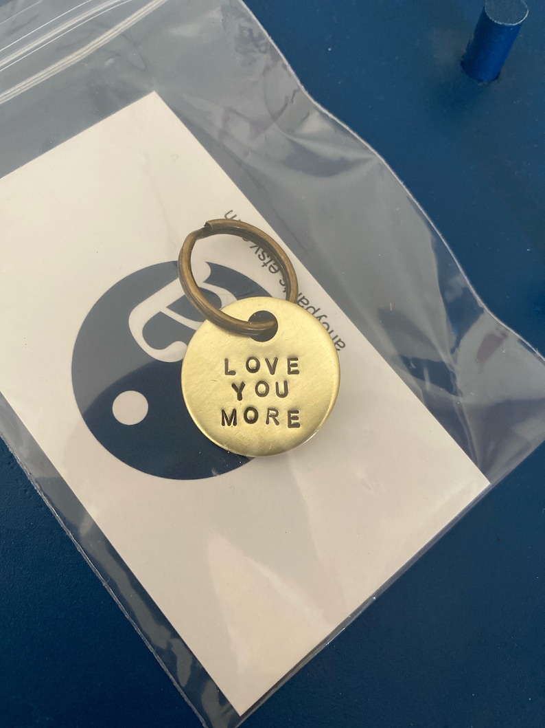 Love you more, keychain for husband, wife, girlfriend, boyfriend, daughter, son, Valentines Day image 2